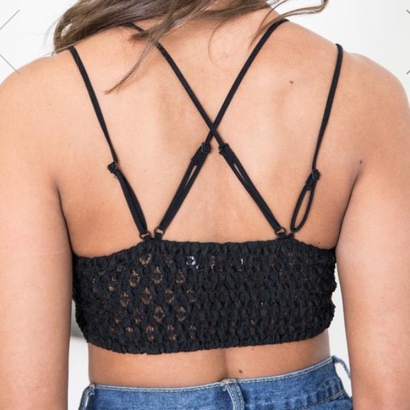 Gray Scallop Lace Double Strap Bralette - Picture 3 of 3